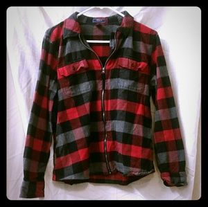 CHAPS Plaid Flannel Lightweight Jacket/OverShirt L